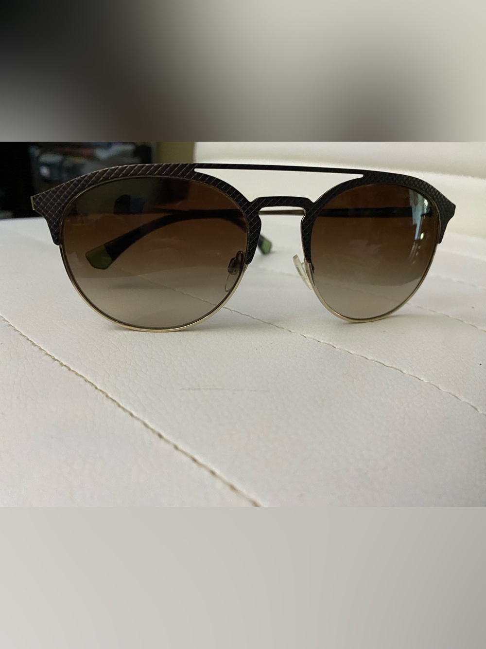 Brown Gradient Aviator Sunglasses